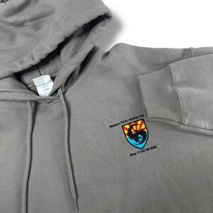 NWOT 111th MI BDE Large Gray Hoodie Mission First Always Out Front